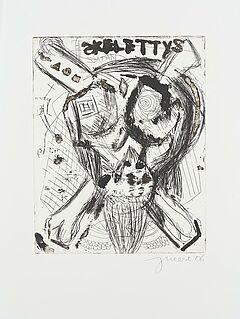 Jonathan Meese - DON SKELETTI IM FETTNAPF MIT 10 ZAEPFCHEN, 65546-355, Van Ham Kunstauktionen