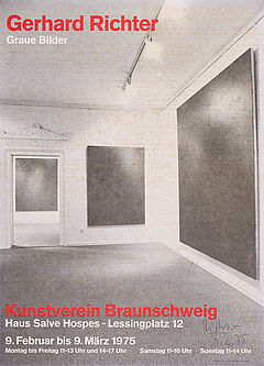 Gerhard Richter - Ausstellungsplakat Graue Bilder Kunstverein Braunschweig, 75280-66, Van Ham Kunstauktionen