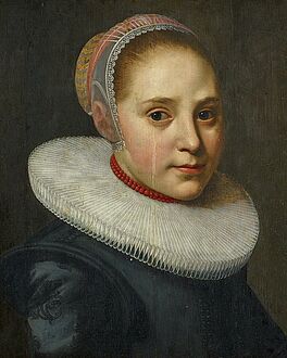 Niederlaendische Schule - Portait einer Dame mit Pfeifenkragen, 59820-3, Van Ham Kunstauktionen