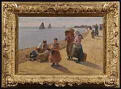 Friedrich Kallmorgen - Hollaendische Fischerkinder, 66798-5, Van Ham Kunstauktionen
