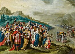 Hieronymus III Francken - Die Israeliten ziehen durch den Jordan die Priester mit der Bundeslade im Fluss, 64049-1, Van Ham Kunstauktionen
