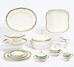 KPM - Speise- und Kaffeeservice Gruenes Band, 75081-1, Van Ham Kunstauktionen