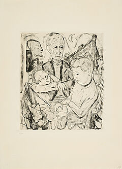 Max Beckmann - Familienszene Familie Beckmann, 80374-44, Van Ham Kunstauktionen