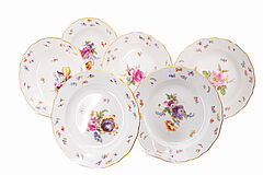 Meissen - 6 Teller mit Blumendekor, 75504-2, Van Ham Kunstauktionen