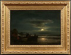 Oswald Achenbach - Mondaufgang am Meer, 81961-1, Van Ham Kunstauktionen