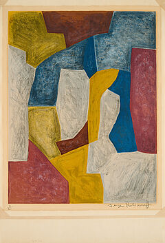 Serge Poliakoff - Composition carmin jaune grise et bleue, 77713-17, Van Ham Kunstauktionen