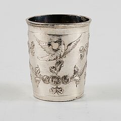 Moskau - Kleiner Becher mit Voegeln und Blumenfestons, 76000-414, Van Ham Kunstauktionen