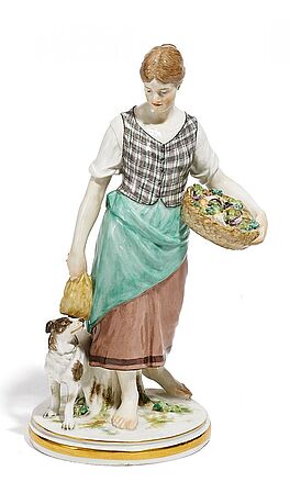 Meissen - Ziege mit Gemuesekorb, 57420-2, Van Ham Kunstauktionen
