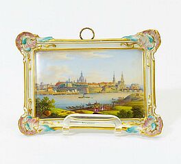 Meissen - Kleine Plakette mit Ansicht der Stadt Dresden, 55539-3, Van Ham Kunstauktionen