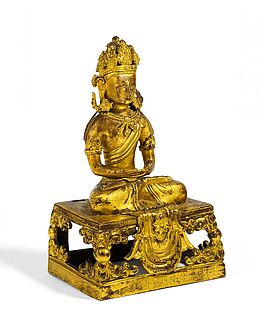 Buddha Amitayus mit fuenfblaettriger Krone, 66370-1, Van Ham Kunstauktionen