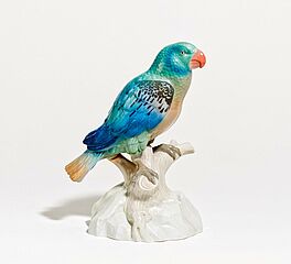 Meissen - Papagei auf Baumstumpf, 67060-1, Van Ham Kunstauktionen