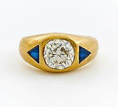 Mantelring mit Diamant-Saphirbesatz, 49838-6, Van Ham Kunstauktionen