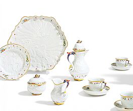Meissen - Mokkaservice fuer sechs Personen aus dem Schwanenservice, 80394-9, Van Ham Kunstauktionen