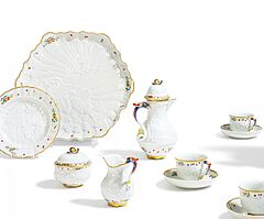 Meissen - Mokkaservice fuer sechs Personen aus dem Schwanenservice, 80394-9, Van Ham Kunstauktionen