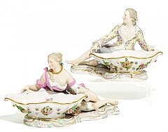 Meissen - Paar Anbietschalen mit Dame und Kavalier, 59230-3, Van Ham Kunstauktionen