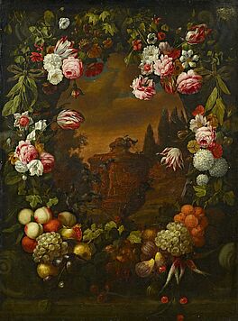 Jean-Baptist Monnoyer - Blumen- und Fruechtekranz, 60336-27, Van Ham Kunstauktionen