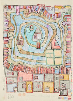 Friedensreich Hundertwasser - Wasserende am Dach, 80323-5, Van Ham Kunstauktionen