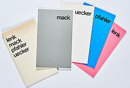 Mappenwerk - Mappe mit vier Katalogen mit je einer Grafik von Lenk Mack Pfahler Uecker, 74152-20, Van Ham Kunstauktionen