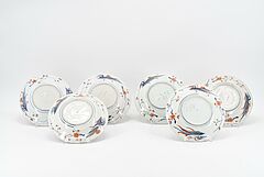 Sechs tiefe Teller Imari Dekor, 75318-32, Van Ham Kunstauktionen