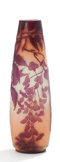 Emile Galle - Vase mit Glyziniendekor, 59425-1, Van Ham Kunstauktionen