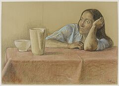 Francisco Zuniga - Am Tisch, 66671-3, Van Ham Kunstauktionen