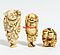 Drei Netsuke Sarumawashi Hotei und Enshi, 66500-266, Van Ham Kunstauktionen