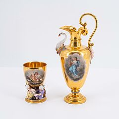 KPM - Prunkkanne mit drei Pokalen, 75836-1, Van Ham Kunstauktionen