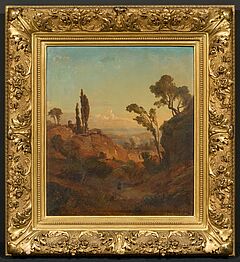 Oswald Achenbach - Moench in italienischer Landschaft, 76902-1, Van Ham Kunstauktionen