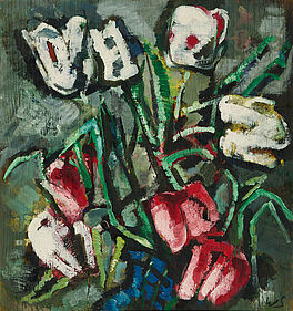 Werner Scholz - Rote und weisse Tulpen, 80374-502, Van Ham Kunstauktionen