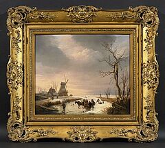 Eugene Verboeckhoven - Auf dem Eis, 50160-1, Van Ham Kunstauktionen