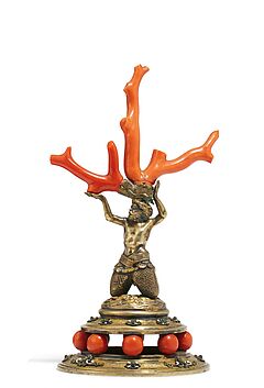 Bernot  Heger - Kunstkammerobjekt mit Triton, 81546-10, Van Ham Kunstauktionen