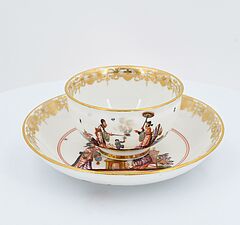 Meissen - Koppchen und Unterteller mit Chinoiserien, 73258-6, Van Ham Kunstauktionen