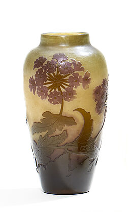 Emile Galle - Vase mit Blumendekor, 55356-4, Van Ham Kunstauktionen