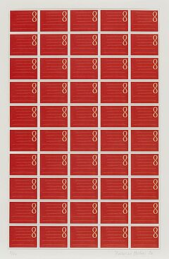 Thomas Huber - 10 Postwertzeichen zur Versendung von Bildern 10 Briefmarkenboegen mit Uebersichtsblatt, 56801-1896, Van Ham Kunstauktionen