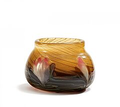 Emile Galle - Vase mit Seerosen in Marqueterie-sur-verre-Technik, 81684-6, Van Ham Kunstauktionen