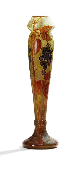 Daum Freres - Grosse keulenfoermige Vase mit Brombeerzweigen, 65264-6, Van Ham Kunstauktionen