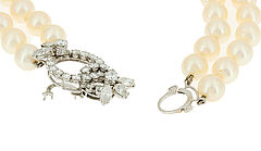 Perl-Diamant-Collier, 81947-7, Van Ham Kunstauktionen