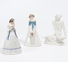 Rosenthal - Dame Dame mit Kind und Frau als figuerlicher Leuchter, 75074-86, Van Ham Kunstauktionen