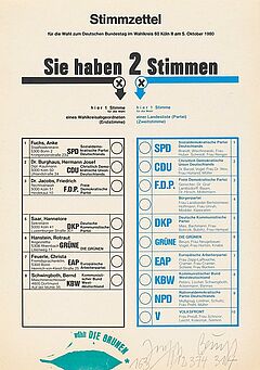Joseph Beuys - Stimmzettel, 55785-5, Van Ham Kunstauktionen