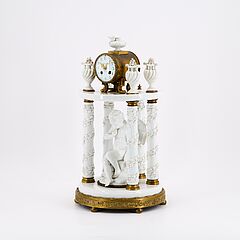 Außergewöhnliche Pendule mit Amor unter Baldachin, 79909-16, Van Ham Kunstauktionen