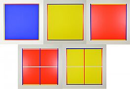 Imi Knoebel - Konvolut von 5 Siebdrucken aus Rot Gelb Weiss Blau, 61867-12, Van Ham Kunstauktionen