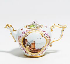 Meissen - Kleine Teekanne mit Landschaftskartuschen, 65011-4, Van Ham Kunstauktionen