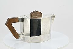 Wohl Belgien - Fuenfteiliges Art Deco Kaffee- und Teeservice mit facettiertem Korpus, 73549-19, Van Ham Kunstauktionen