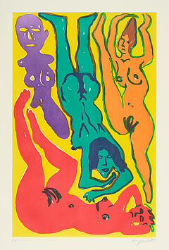 AR Penck - Ohne Titel 3 Frauen, 81128-3, Van Ham Kunstauktionen