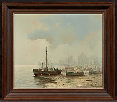 Belgische Schule - Boote am Hafen, 76844-29, Van Ham Kunstauktionen