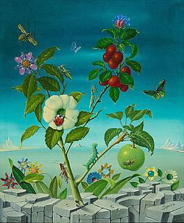 Georges Spiro - Bluetenzweig mit Insekten, 81233-1, Van Ham Kunstauktionen