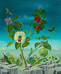 Georges Spiro - Bluetenzweig mit Insekten, 81233-1, Van Ham Kunstauktionen