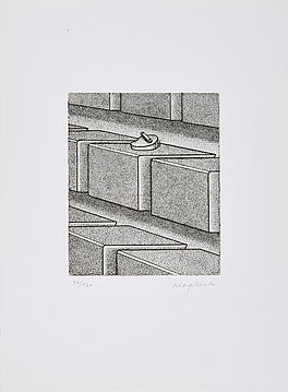 Konrad Klapheck - Patience frueher Schnellelement auf Terrassen, 75299-2, Van Ham Kunstauktionen