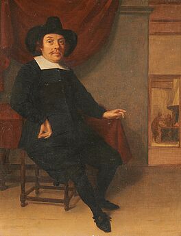 Niederlaendische Schule - Portrait eines sitzenden Herren, 77442-2, Van Ham Kunstauktionen