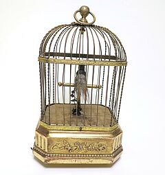 Zwei Singvogelautomaten in Form von Vogelbauern, 73179-2, Van Ham Kunstauktionen